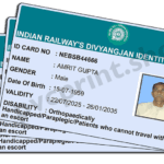 Indian Railway's Divyangjan ID PVC Card