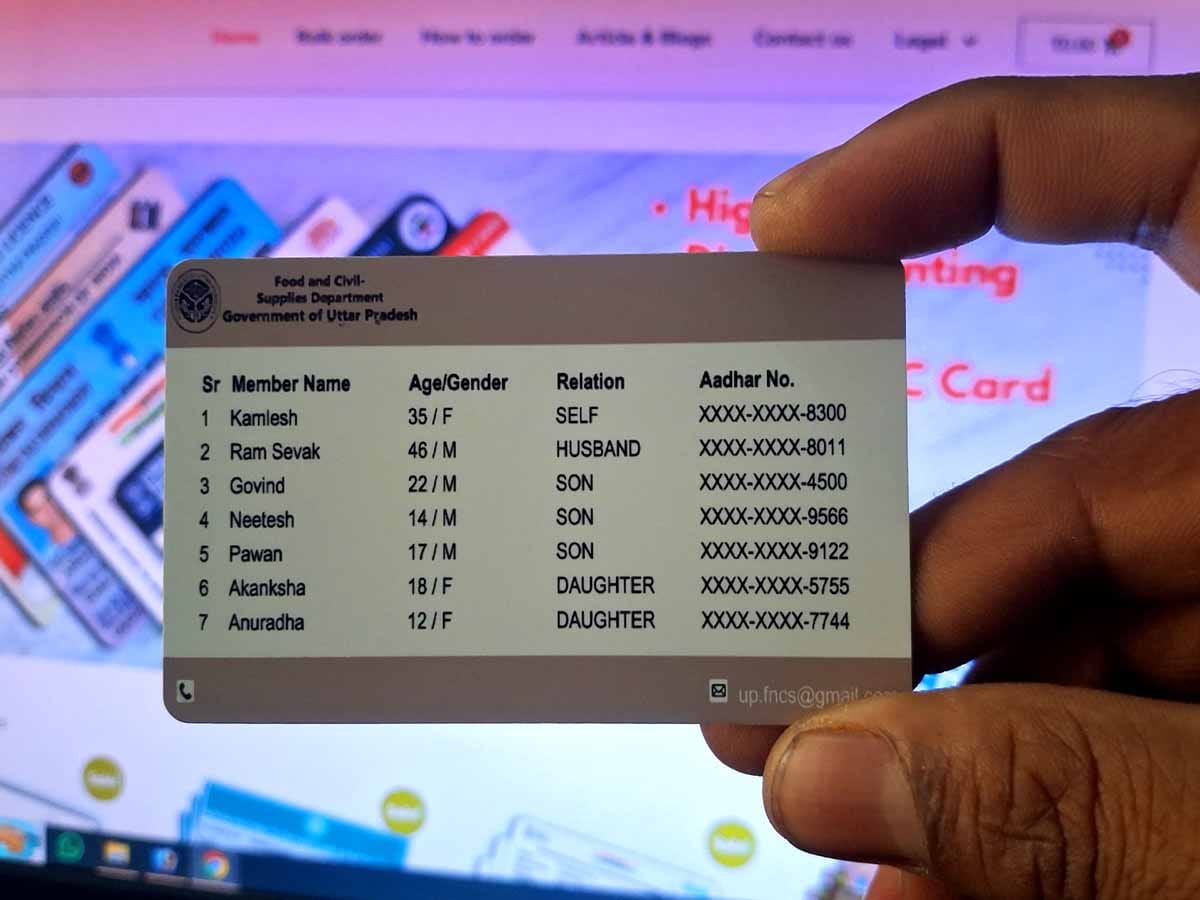 Ration Card PVC Card - Image 3