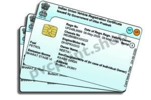 Registration Certificate PVC Chip Card