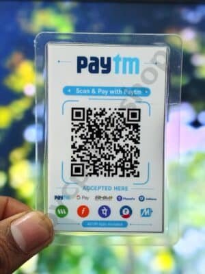 Paytm QR Code Liminated Card