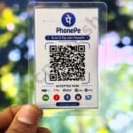 PhonePe QR Code Liminated Card