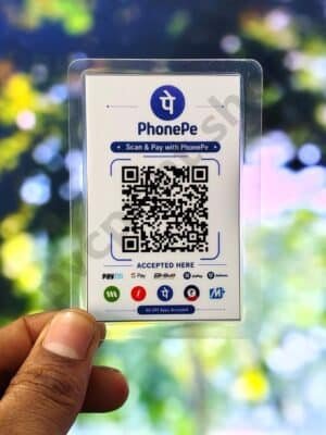 PhonePe QR Code Liminated Card