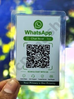 Whatsapp QR Code Liminated Card