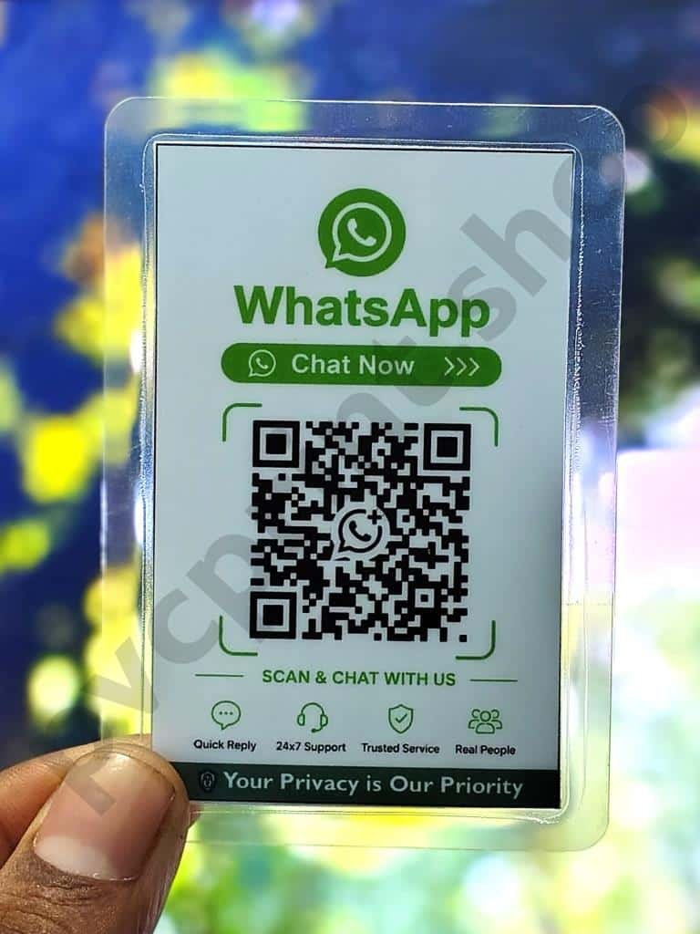Whatsapp QR Code Liminated Card