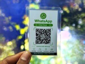 Whatsapp QR Code Liminated Card