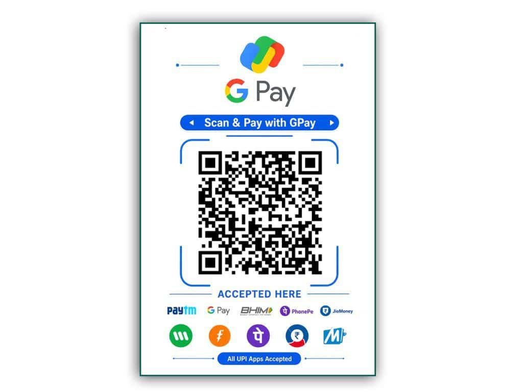 Gpay QR Sticky QR code