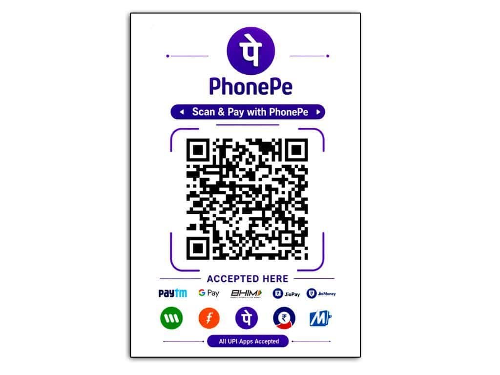 PhonePe QR Sticky QR code