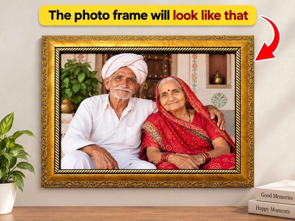 The photo frame will look like that